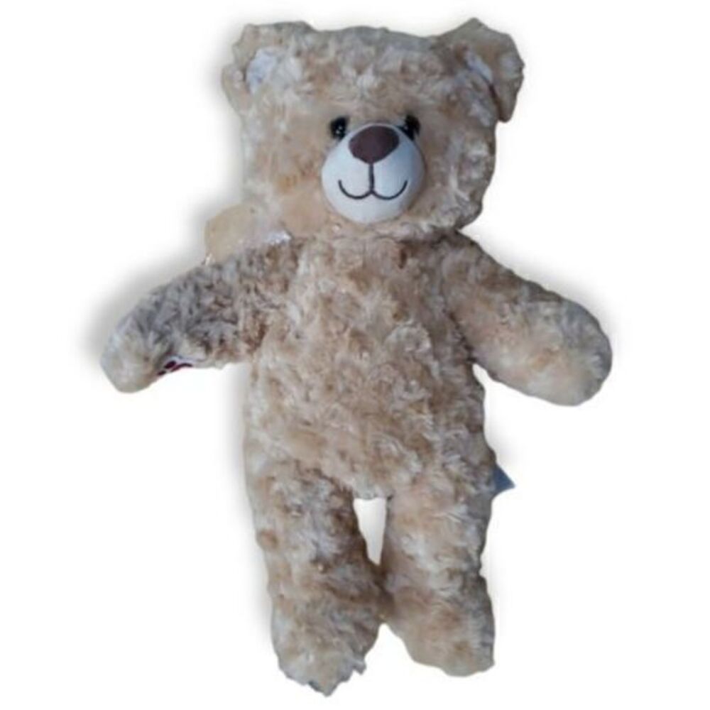 Build-A-Bear Curly Light Tan Teddy Bear 18" Smiling Face